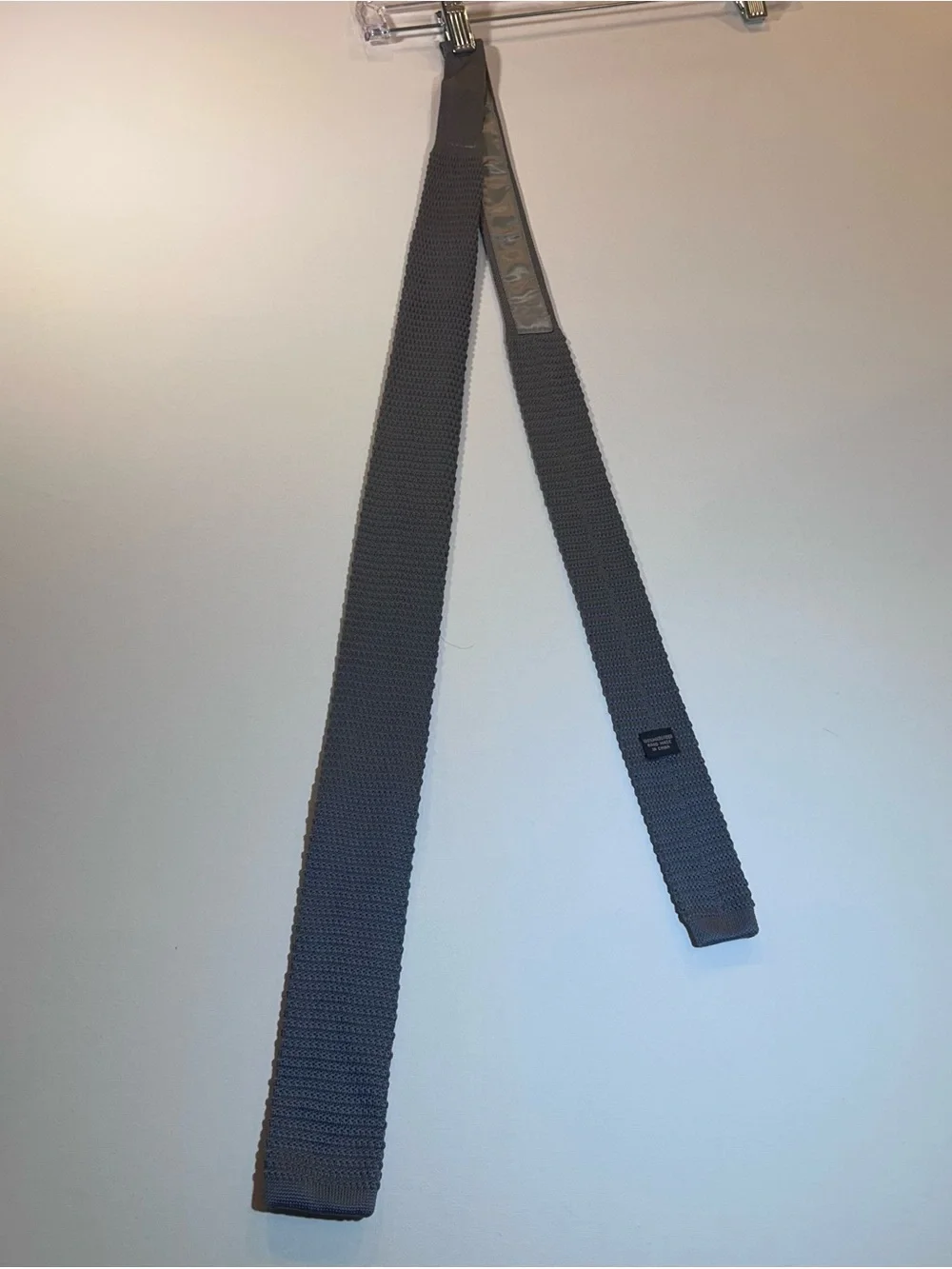 Light Gray Knit Men's Stretch Belt